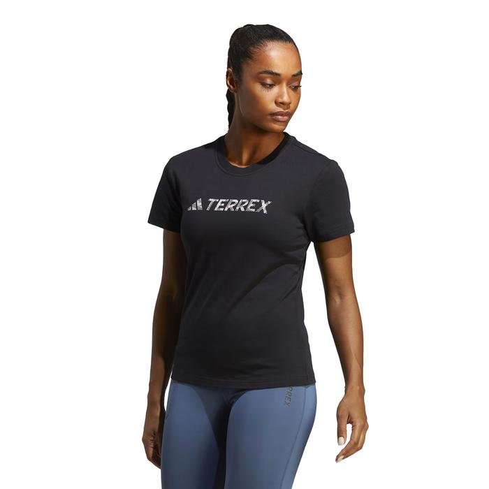 adidas W Logo Kadın Siyah Outdoor T-Shirt HZ1392