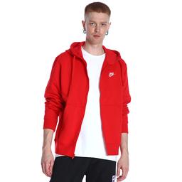 M Nsw Club Hoodie Erkek Kırmızı Günlük Stil Sweatshirt BV2645-657