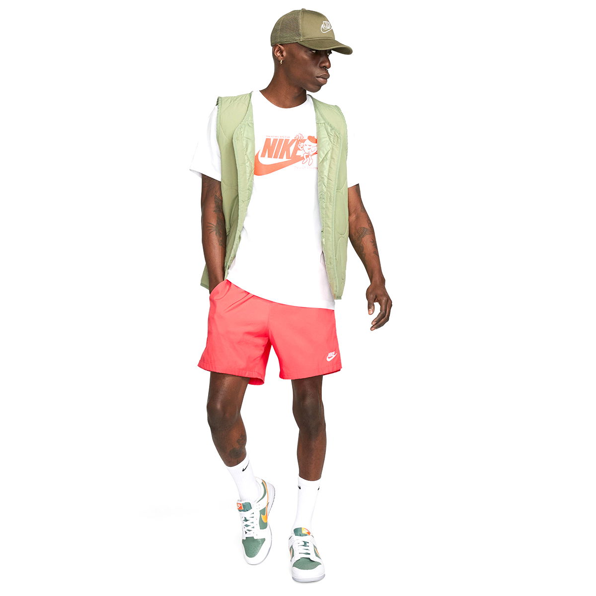 Sportswear Erkek Beyaz Günlük Stil T-Shirt FB9796-100