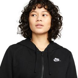 W Nsw Club Flc Fz Hoodie Std Kadın Siyah Günlük Stil Sweatshirt DQ5471-010