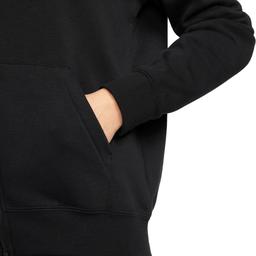 W Nsw Club Flc Fz Hoodie Std Kadın Siyah Günlük Stil Sweatshirt DQ5471-010