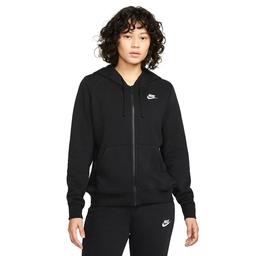 W Nsw Club Flc Fz Hoodie Std Kadın Siyah Günlük Stil Sweatshirt DQ5471-010
