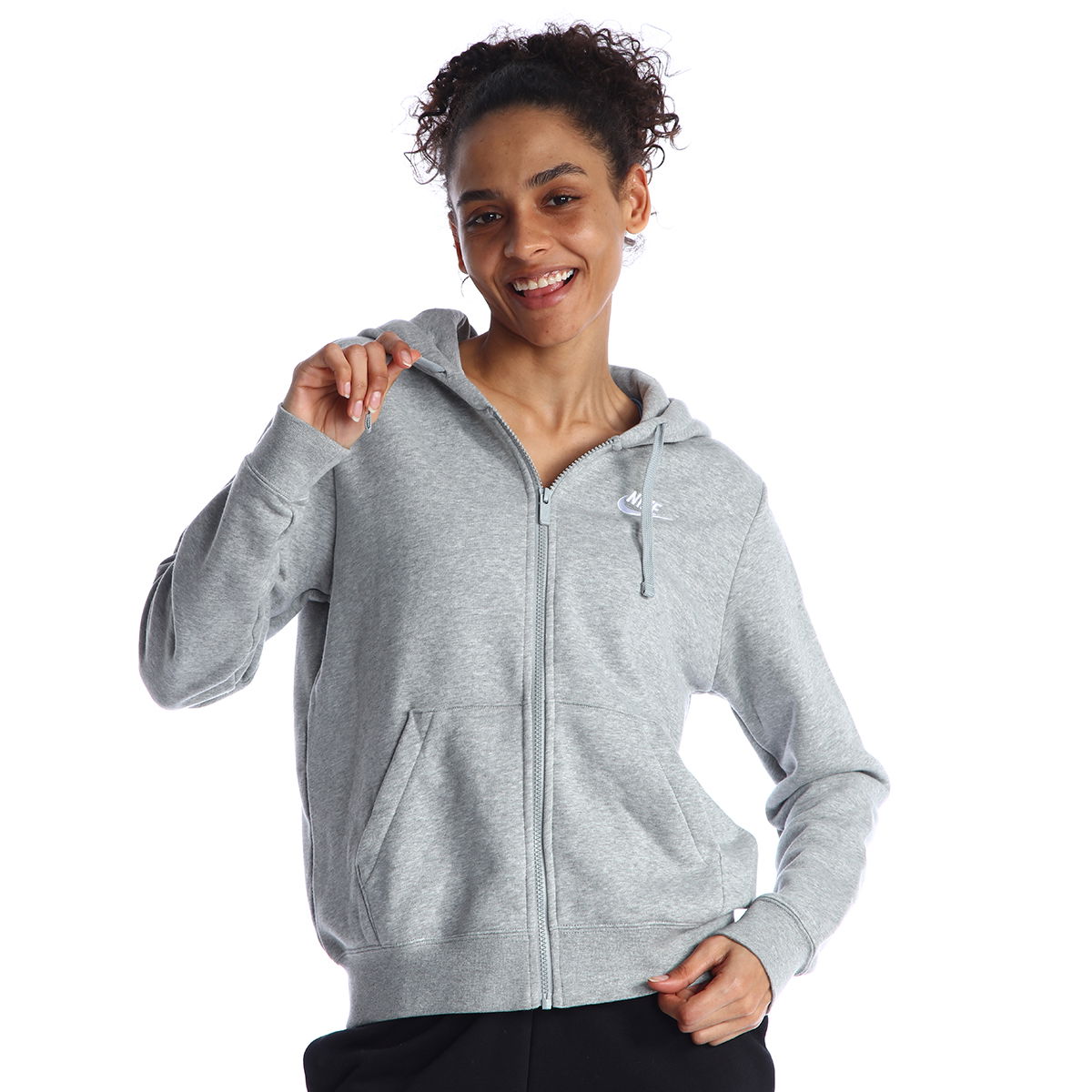 Sportswear Club Fleece Kadın Gri Günlük Stil Sweatshirt DQ5471-063