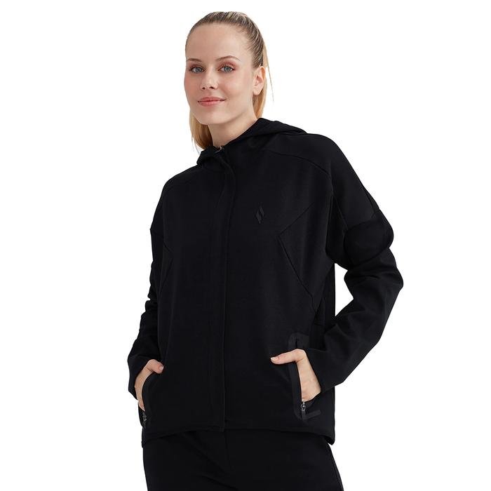 W 2Xi-Lock Kadın Siyah Günlük Stil Sweatshirt S232209-001 1527625
