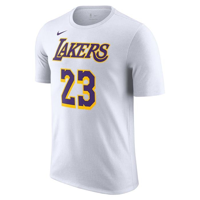 Los Angeles Lakers NBA Erkek Beyaz Basketbol T-Shirt DR6380-108 1504315