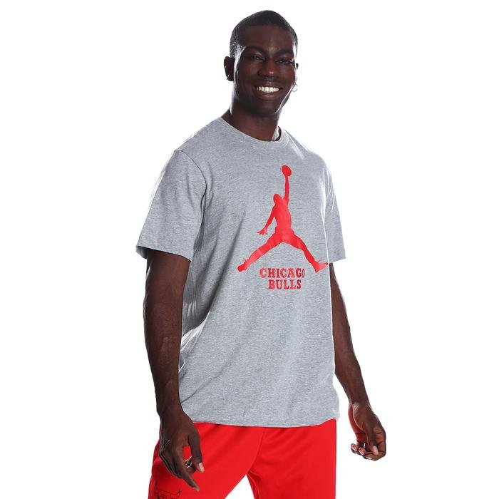 Chicago Bulls NBA Erkek Gri Basketbol T-Shirt FD1460-063 1480328