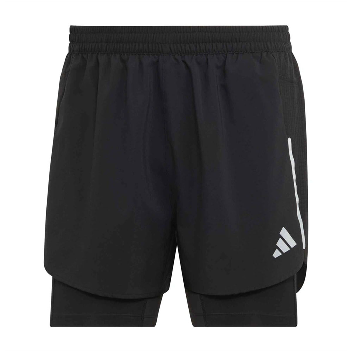 D4R Short 2in1 Erkek Siyah Koşu Şort HN8023