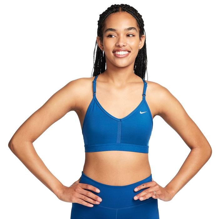 Nike Indy V-Neck Kadın Mavi Antrenman Sporcu Sütyeni CZ4456-477