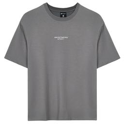 Graphic Erkek Gri Günlük Stil T-Shirt S231094-003