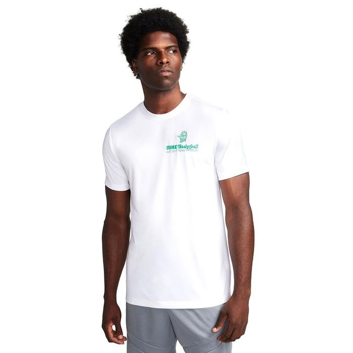 Nike Dri-Fit Erkek Beyaz Basketbol T-Shirt FQ4916-100