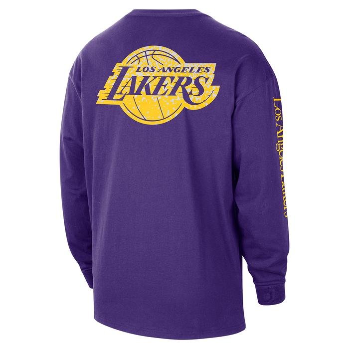 Los Angeles Lakers NBA Erkek Mor Basketbol T-Shirt FQ6066-504 1596561