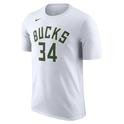 Milwaukee Bucks Erkek Beyaz Basketbol T-Shirt DR6385-106 1595391