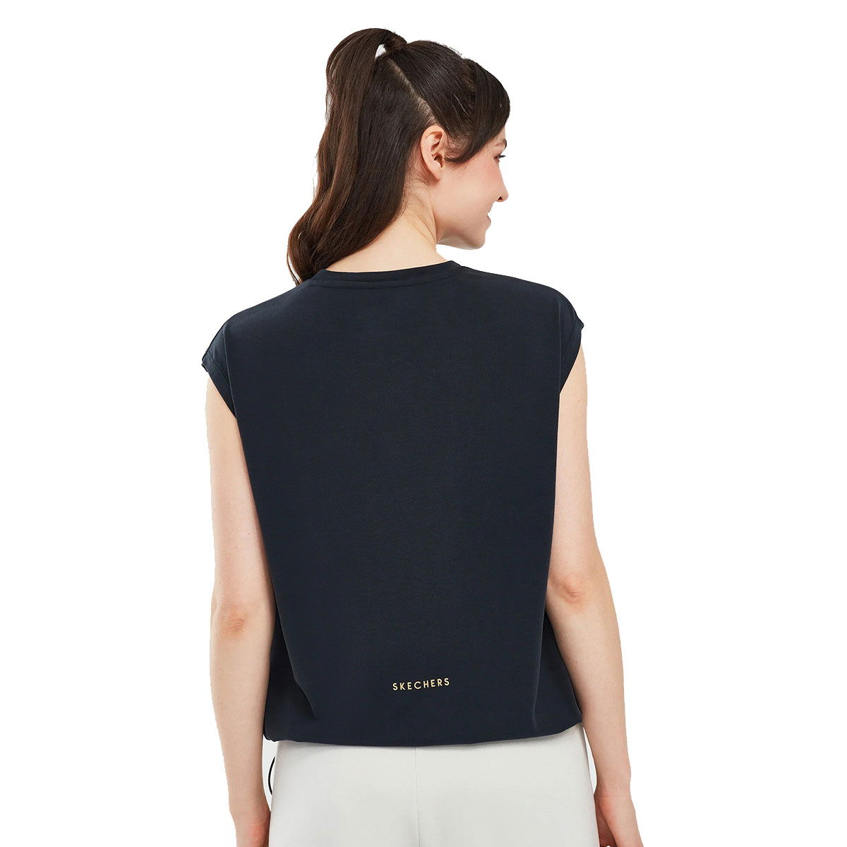 Soft Touch Kadın Siyah Günlük Stil T-Shirt S241128-001