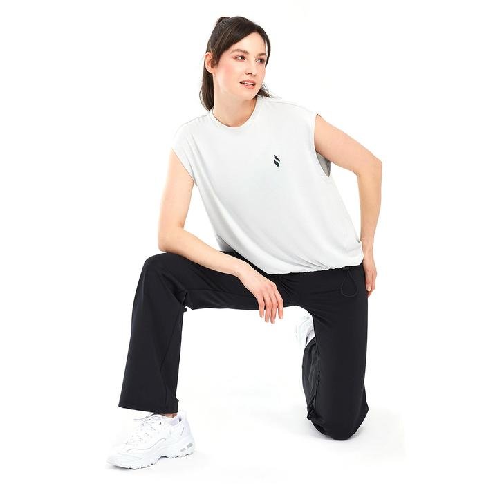 Soft Touch Kadın Gri Günlük Stil T-Shirt S241128-035 1602869