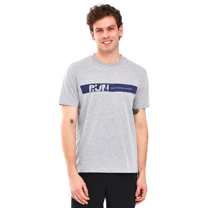 Skechers Graphic Erkek Gri Günlük Stil T-Shirt S241009-036