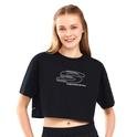 Graphic Kadın Siyah Günlük Stil T-Shirt S241014-001 1602815