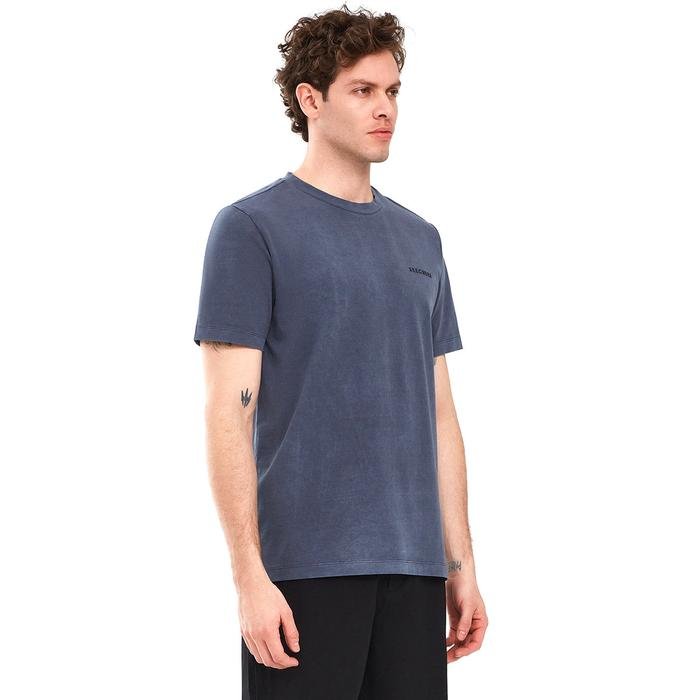 Organic Coll. Erkek Lacivert Günlük Stil T-Shirt S241166-410 1603041
