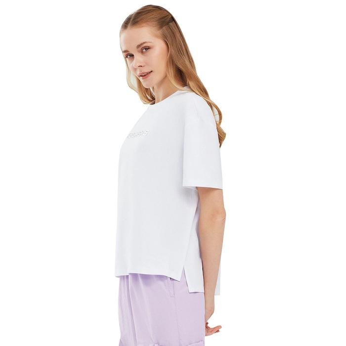 Graphic Kadın Beyaz Günlük Stil T-Shirt S241012-100 1602814