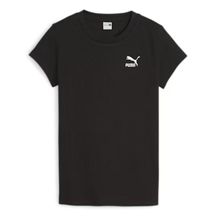Classic Kadın Siyah Günlük Stil T-Shirt 62426401 1593385