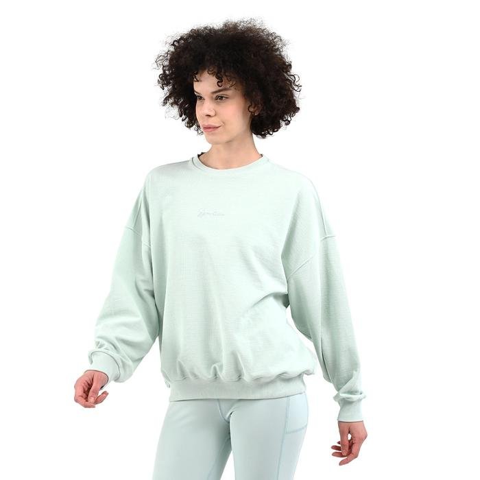 Sportive Luna Kadın Yeşil Günlük Stil Sweatshirt 24YKTL13D22-YSL