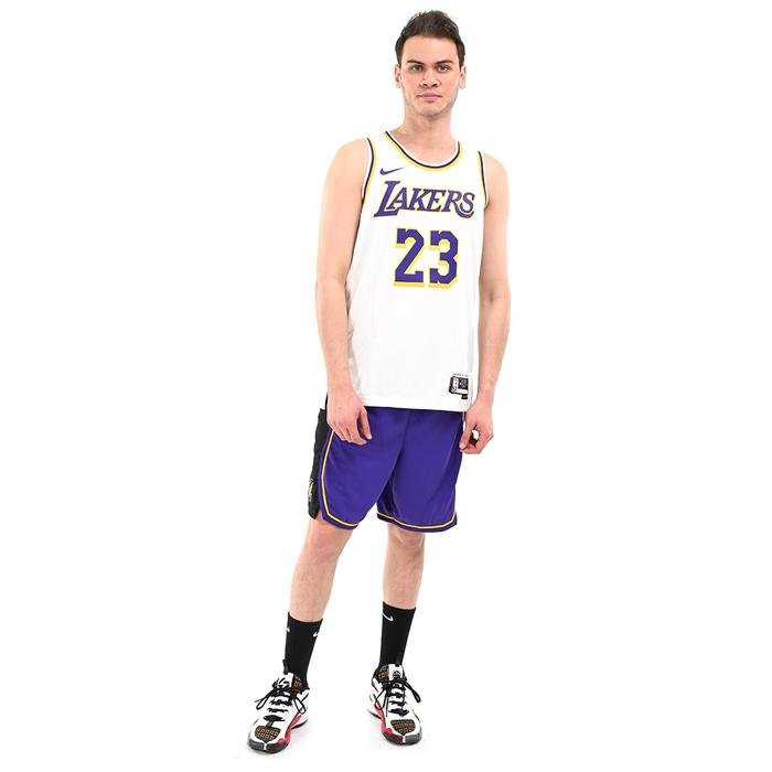 Los Angeles Lakers NBA Erkek Beyaz Basketbol Forma DN2081-103 1504096