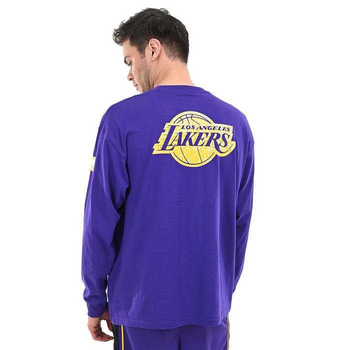 Los Angeles Lakers NBA Erkek Mor Basketbol T-Shirt FQ6066-504 1596561
