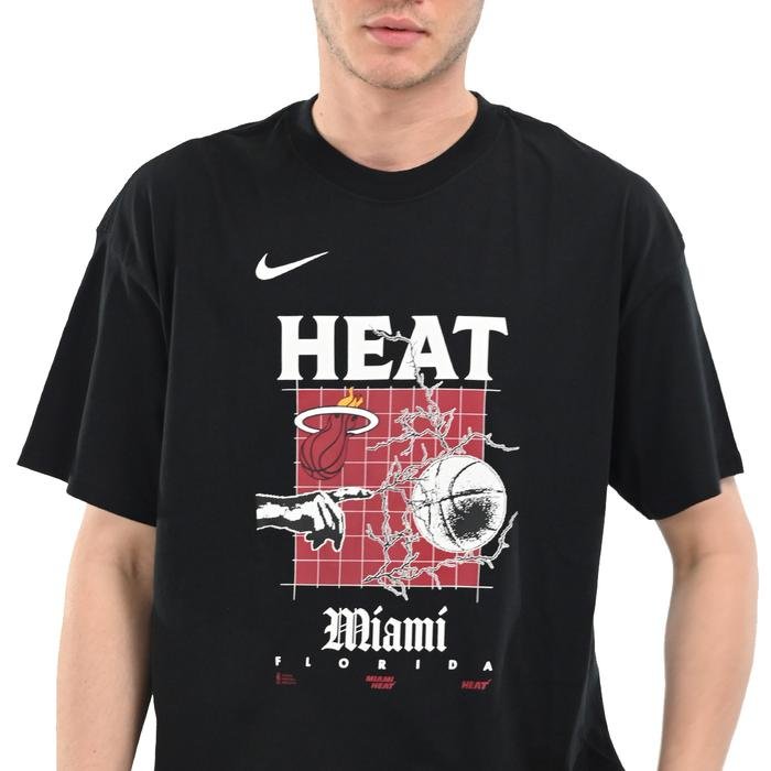Miami Heat Courtside NBA Erkek Siyah Basketbol T-Shirt FQ6107-010 1596564