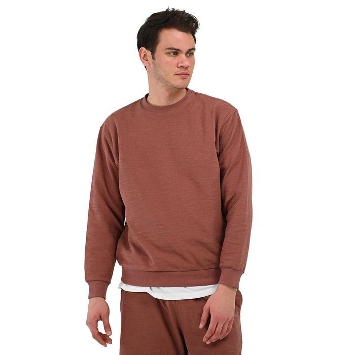 Sportive Sottile Erkek Kahverengi Günlük Stil Sweatshirt 24YETL13D08-KHV_4