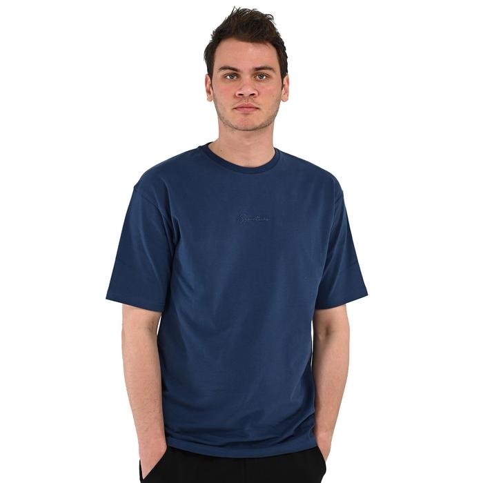 Sportive Nove Erkek Mavi Günlük Stil T-Shirt 24YETL18D06-LCV