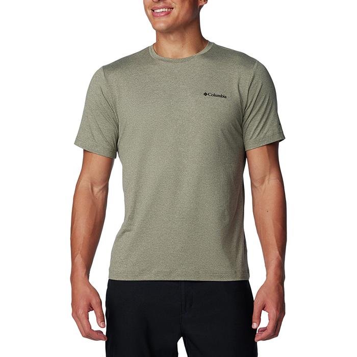 Columbia Tech Trail Crew Neck II Erkek Yeşil Outdoor T-Shirt AO5545-397