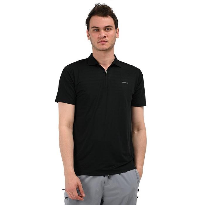 Sportive Perfpolo Erkek Siyah Koşu T-Shirt 24YETP18D11-SYH