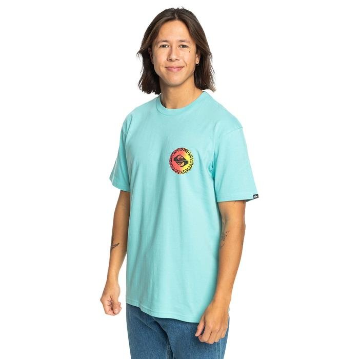 Quiksilver Long Fade Ss Erkek Mavi Günlük Stil T-Shirt EQYZT07670-18614