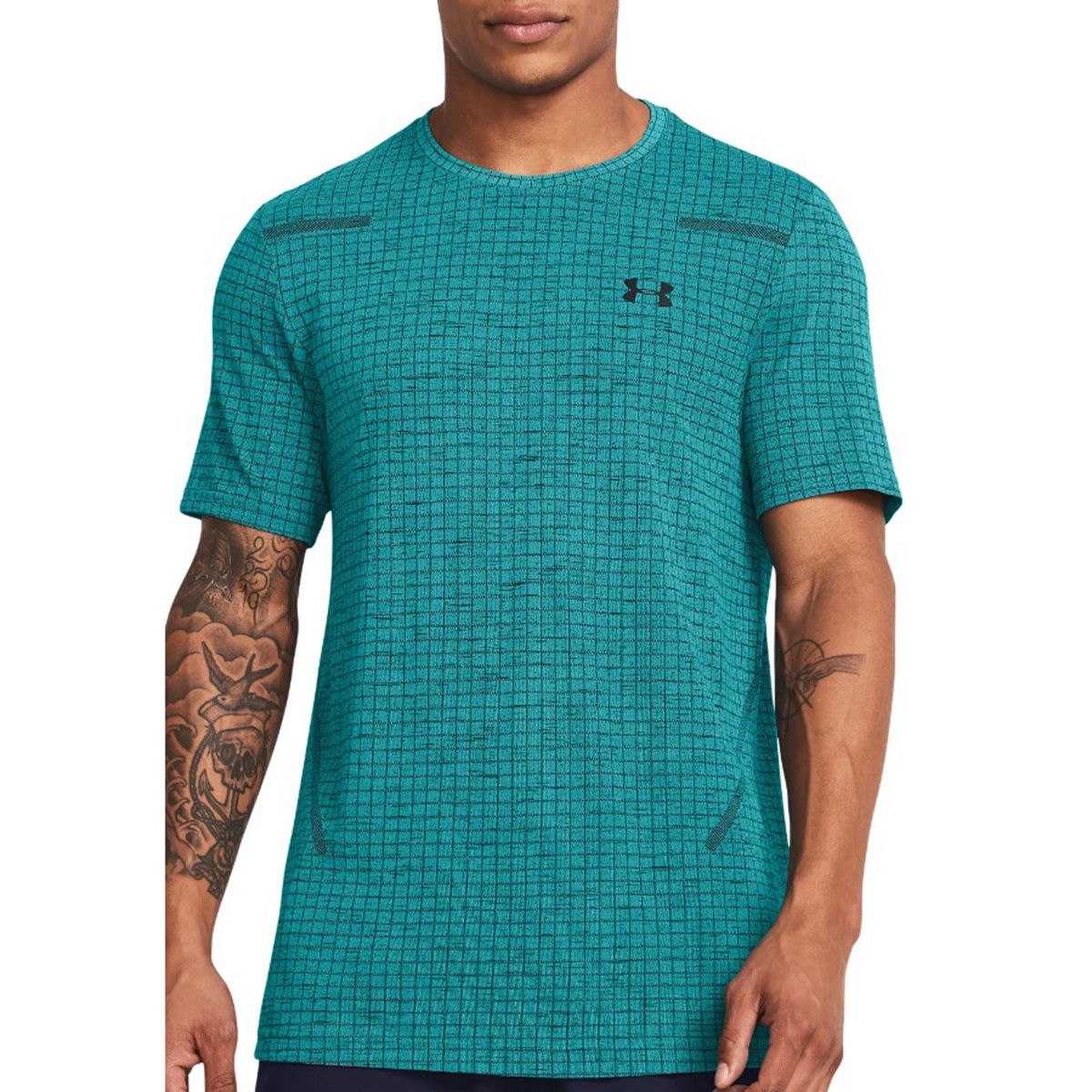 Vanish Seamless Grid Ss Erkek Yeşil Antrenman T-Shirt 1376921-464