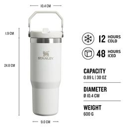 The Iceflow Flip Straw Tumbler 0.89L / 30Oz Unisex Beyaz Matara Suluk 10-09993-407