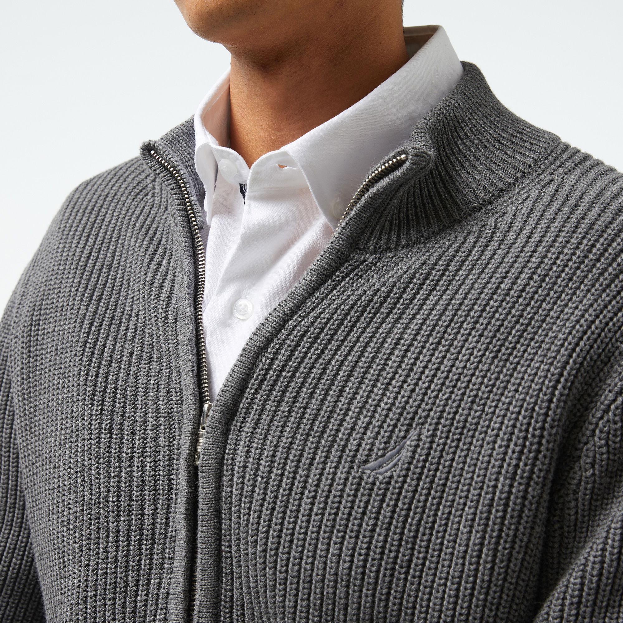 Nautica Erkek Gri Regular Fit Hırka