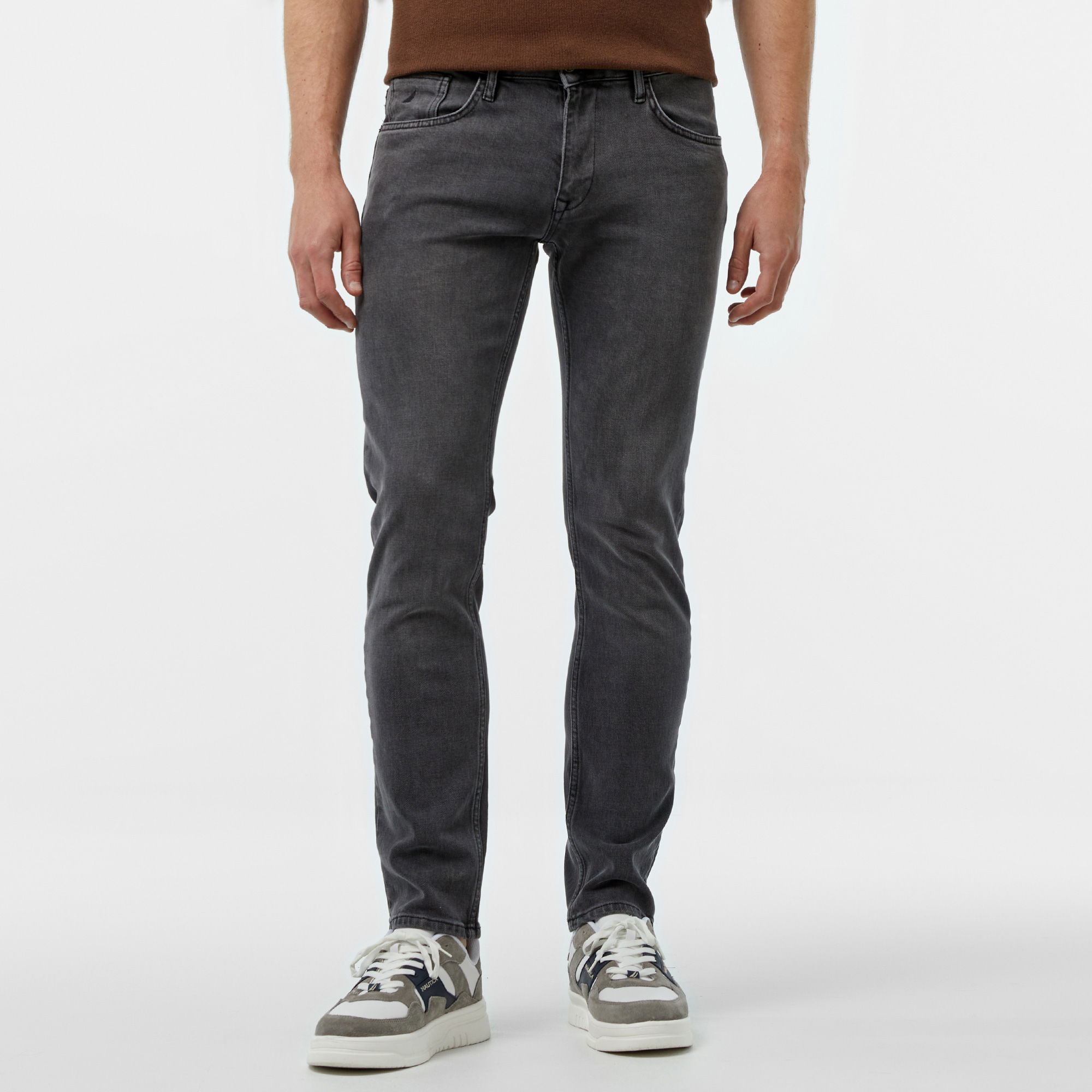 Nautica Erkek Gri Slim Fit Jean Pantolon