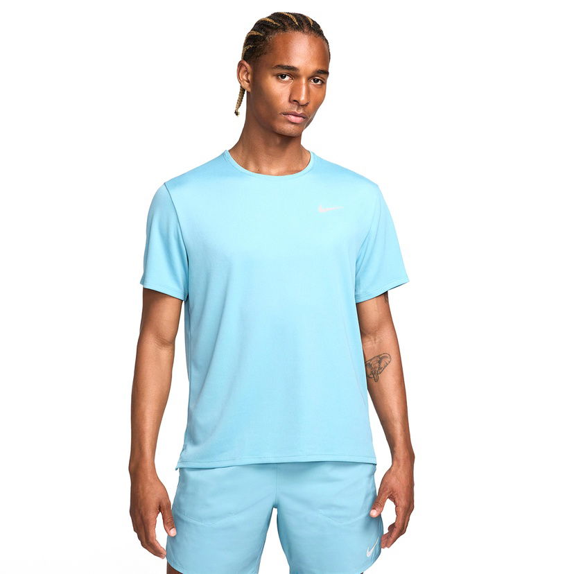 Dri-Fit Uv Miler Ss Erkek Mavi Koşu T-Shirt DV9315-464
