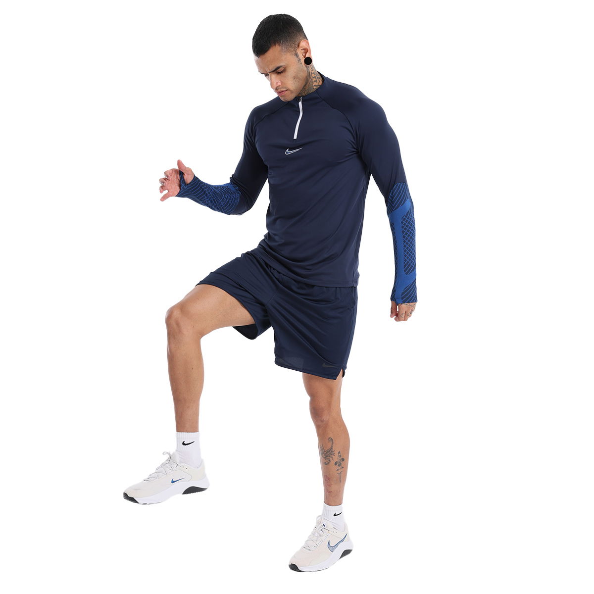 Strike Dri-Fit Erkek Mavi Spor T-Shirt DH8732-451