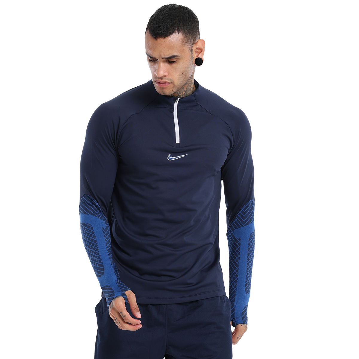 Strike Dri-Fit Erkek Mavi Spor T-Shirt DH8732-451