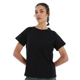Icona3 Kadın Siyah Günlük Stil T-Shirt 24KK007-SYH