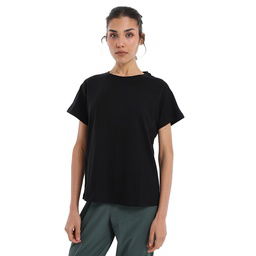 Icona3 Kadın Siyah Günlük Stil T-Shirt 24KK007-SYH