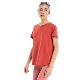 Icona3 Kadın Turuncu Günlük Stil T-Shirt 24KK007-KRMT