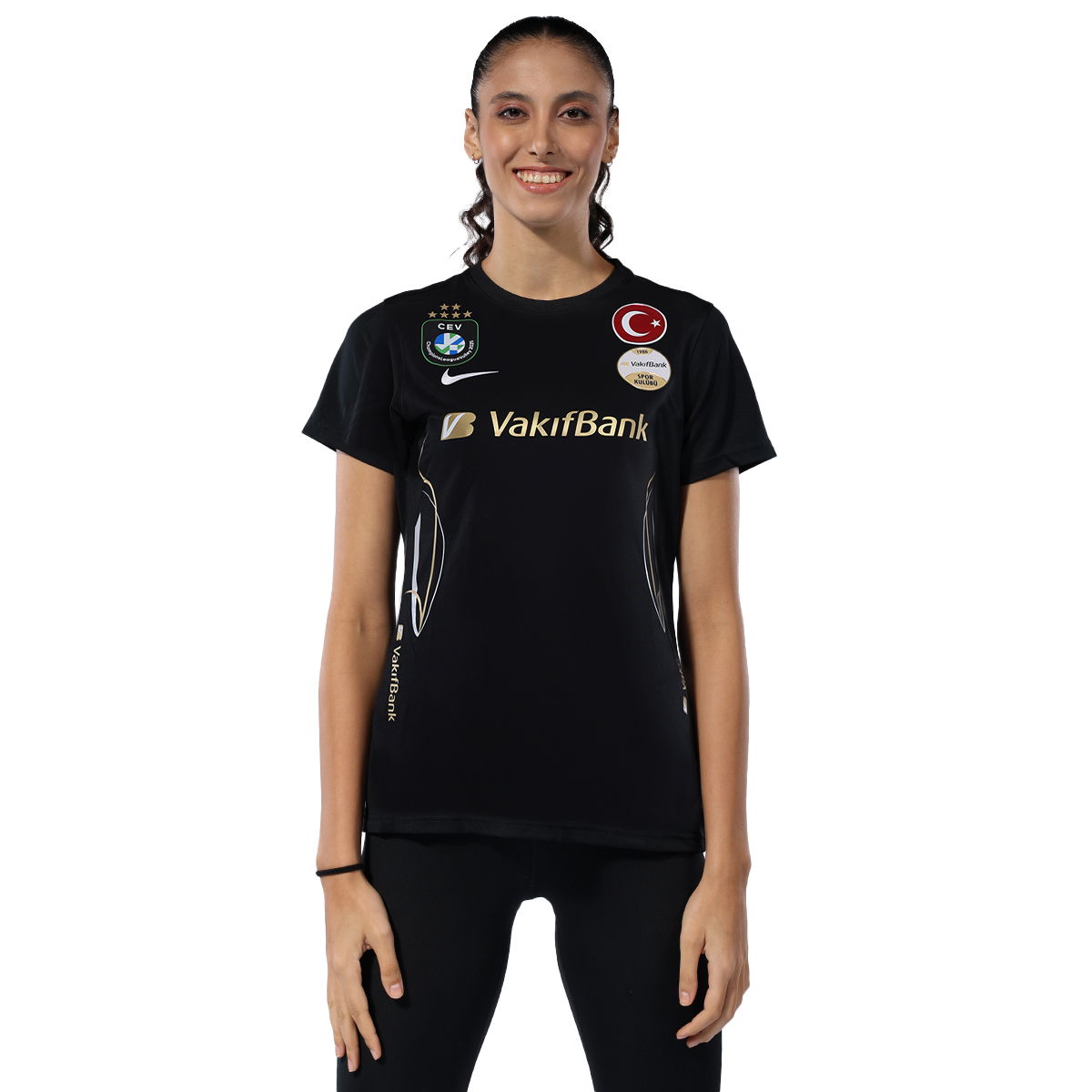 VakıfBank Kadın Siyah Voleybol Forması BV6728-010_VB_FORMA