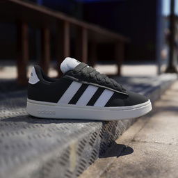 Grand Court Alpha Erkek Siyah Sneaker Ayakkabı JH7235