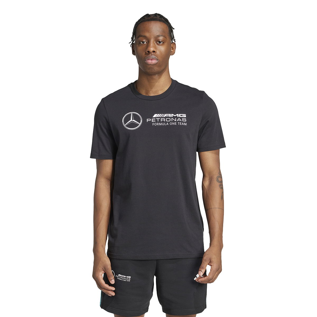 Mercedes Dna Erkek Siyah Günlük Stil T-Shirt JV5434