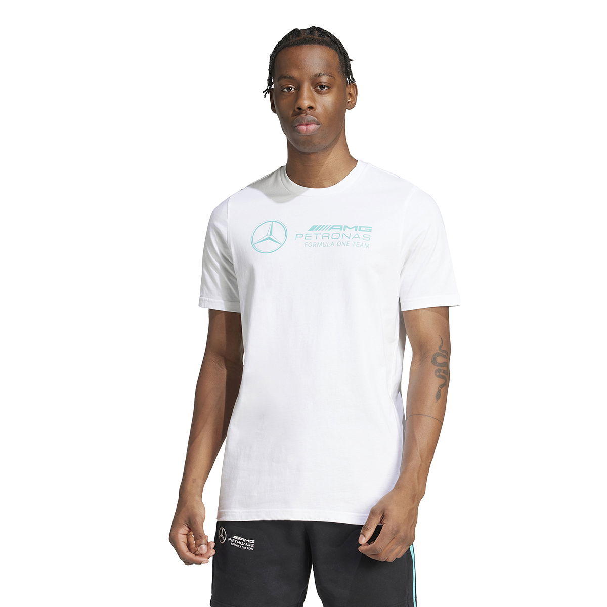 Mercedes Dna Erkek Beyaz Günlük Stil T-Shirt JV5456