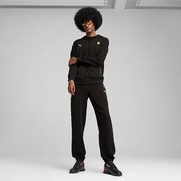 Ferrari Race Erkek Siyah Günlük Stil Sweatshirt 63018201
