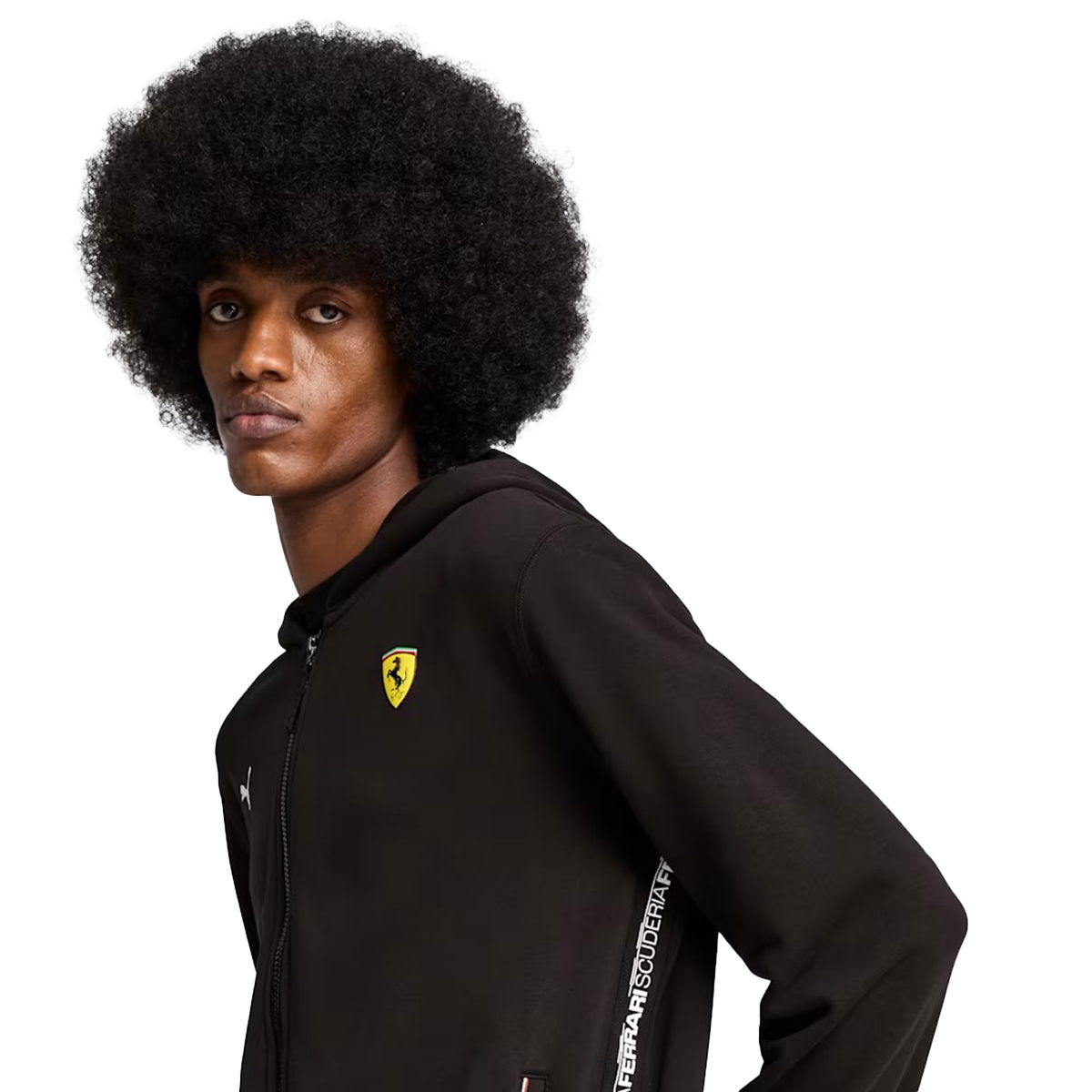 Ferrari Race Erkek Siyah Günlük Stil Sweatshirt 63018201