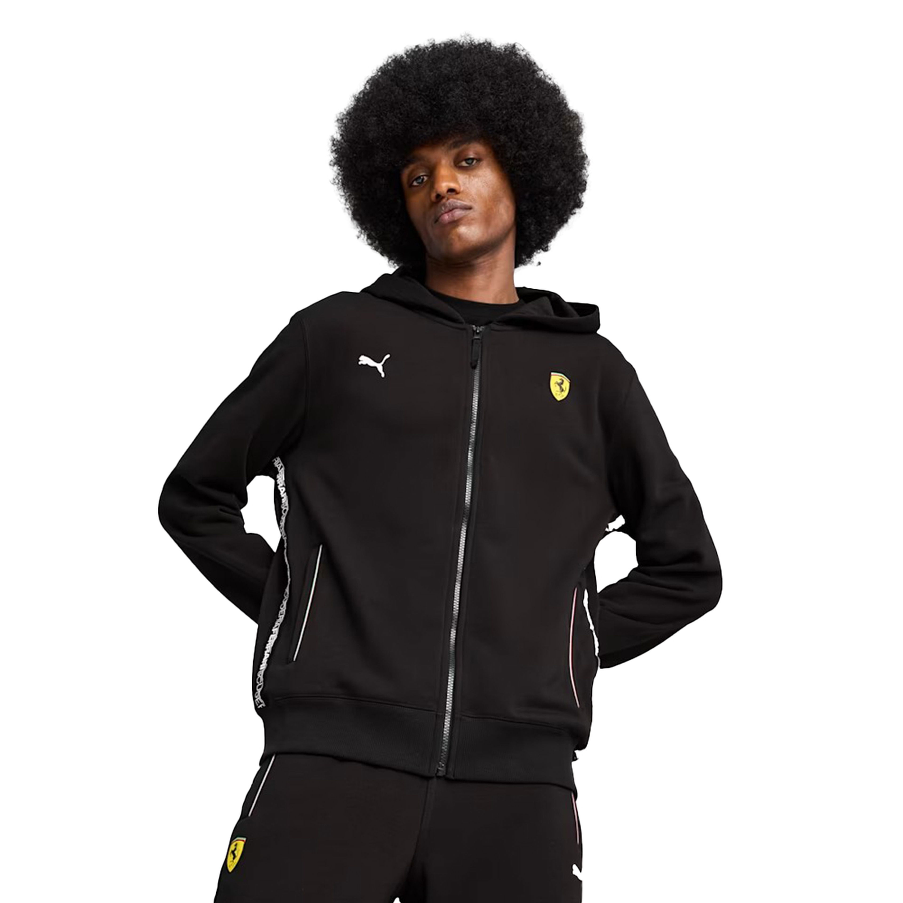 Ferrari Race Erkek Siyah Günlük Stil Sweatshirt 63018201