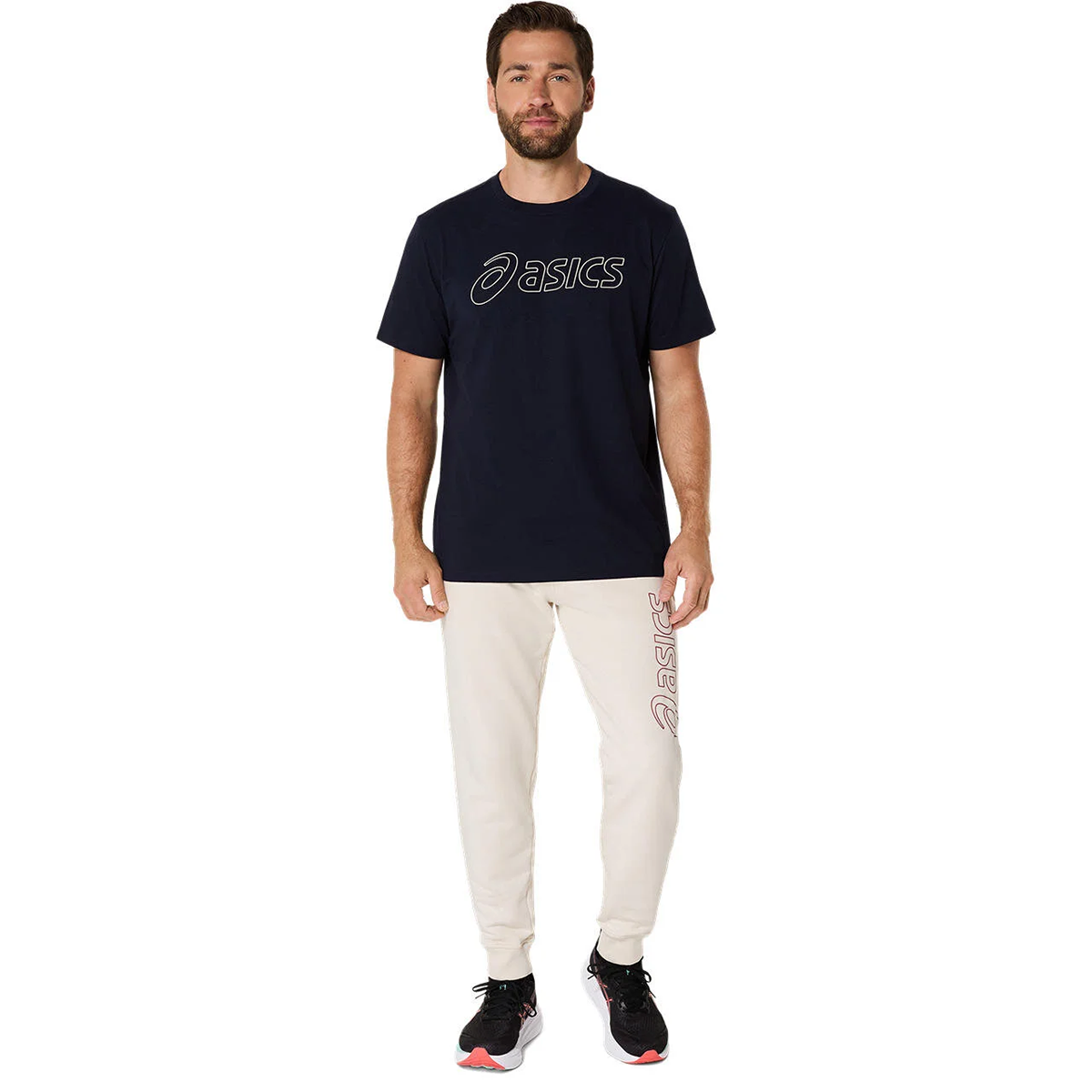 Logo Erkek Mavi Koşu T-Shirt 2031E188-403